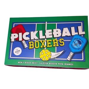 Pickleball Boxers - Fun Green and Blue Design